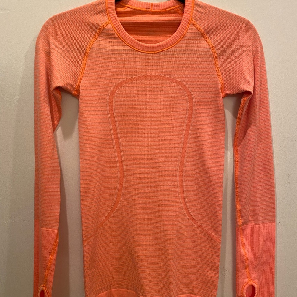 Lululemon Orange Long Sleeve. Like New.